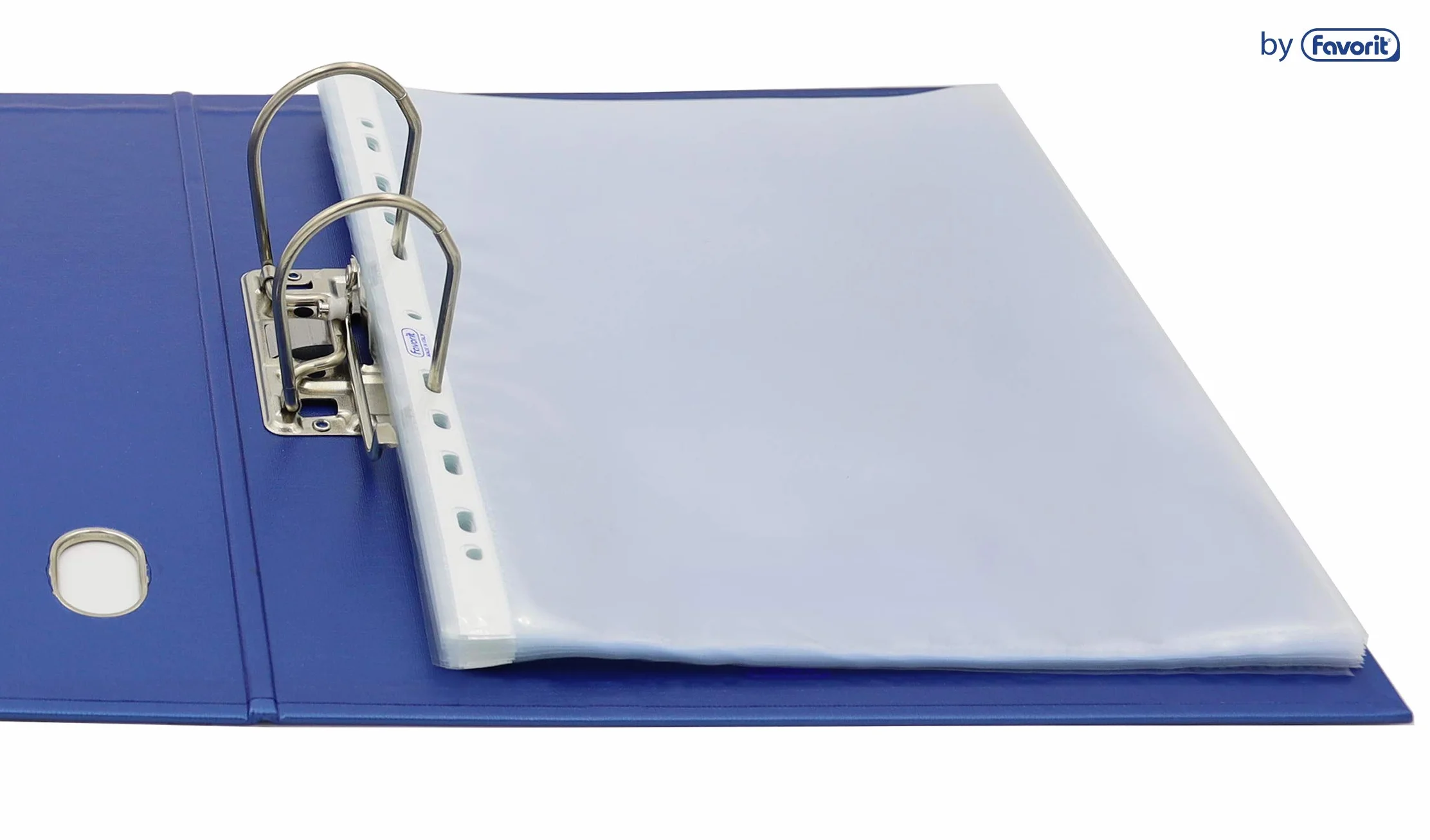 Favorit 100460064 - Buste a Foratura Universale 100 Buste, 24 x 30 cm, Trasparente