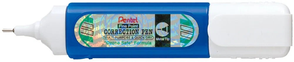 Pentel Micro Correct Penna di correzione fluida a punta fine di precisione, bianco, 12 ml