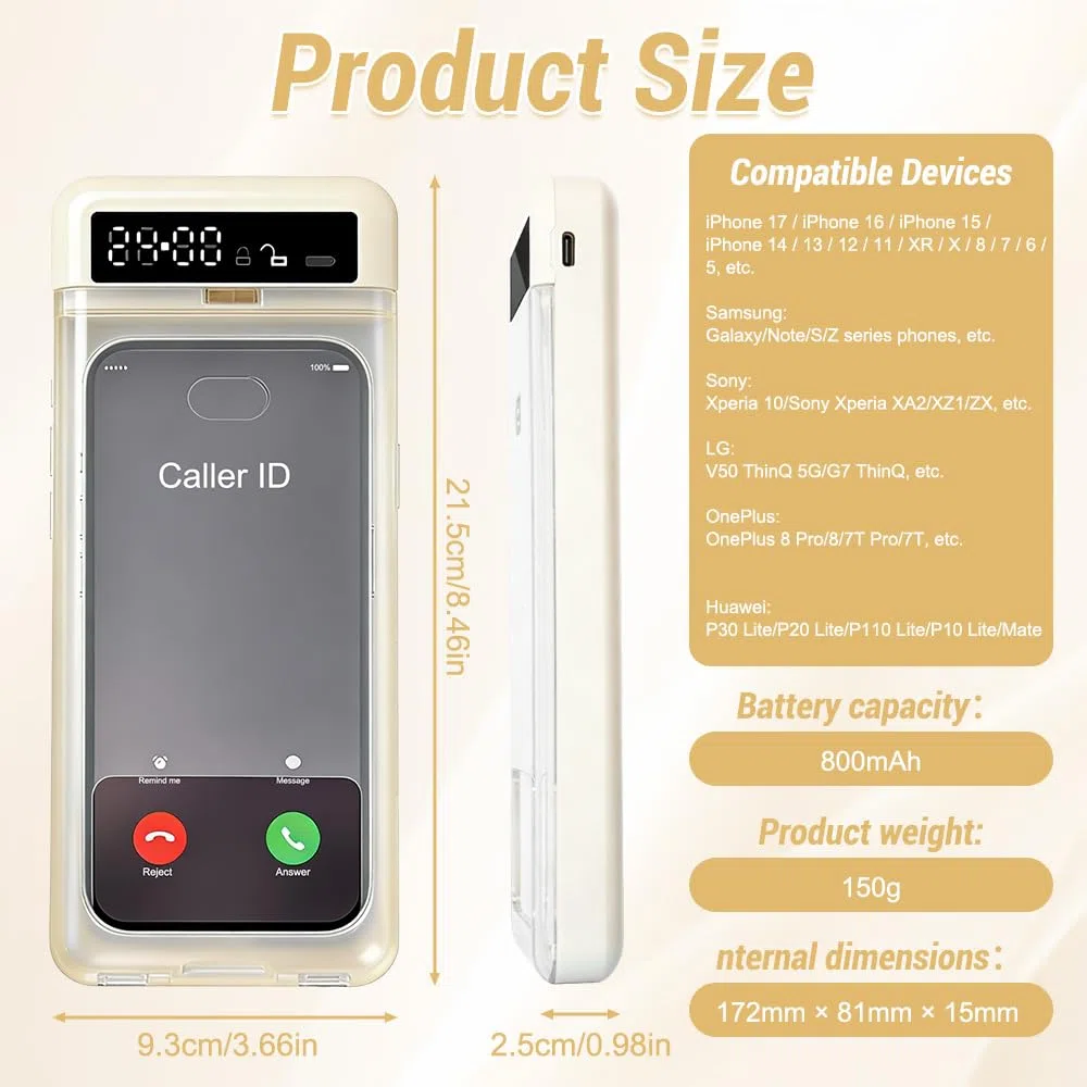 Scatola con Timer di Blocco, SGZIOO Phone Locker Box per Android/iPhone(Max 6,7 Pollici), Prevenire la Dipendenza per Bambini, Studenti e Adulti