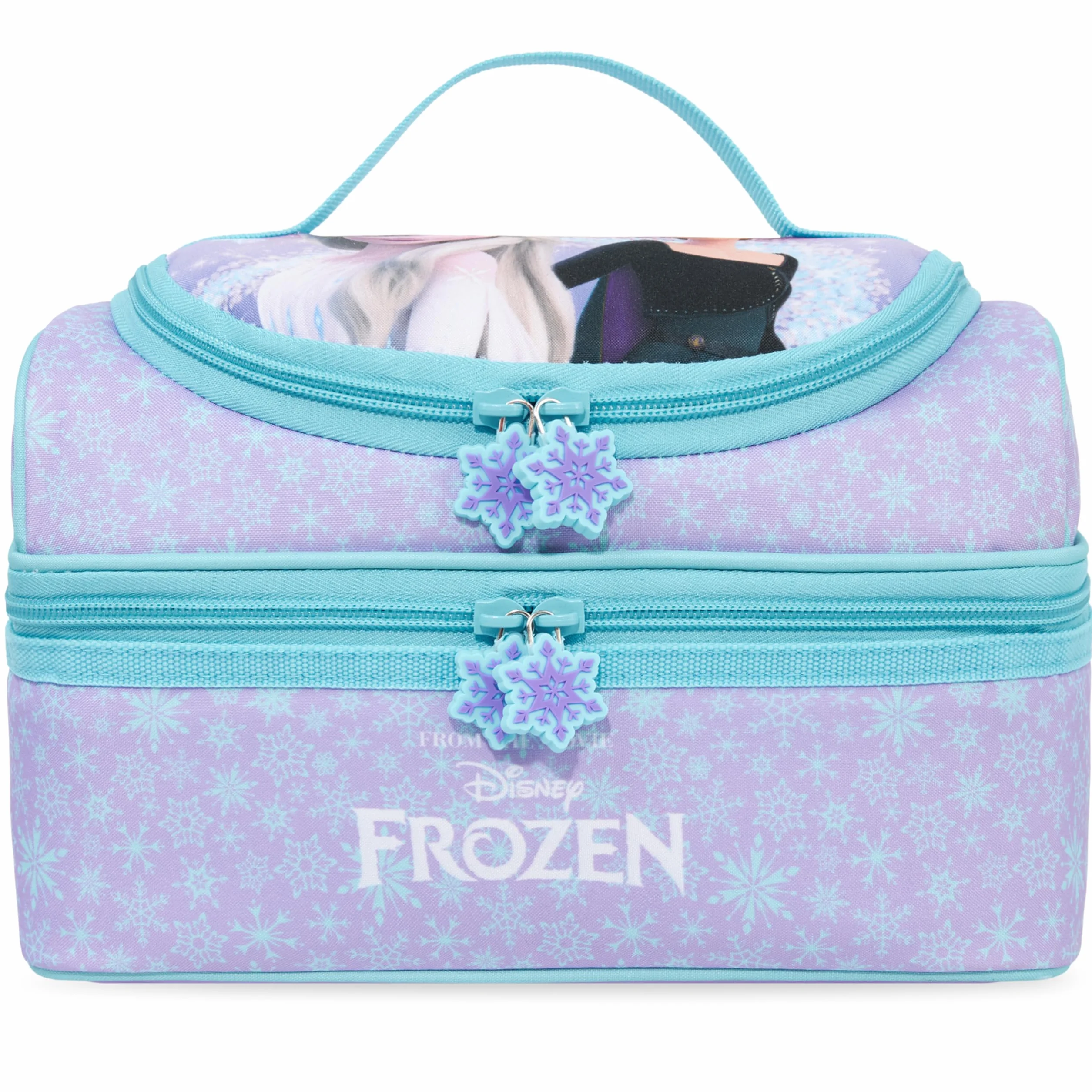 Get Trend Disney Frozen Borsa Termica Bambini 3L, Lunch Bag Merenda con 2 Scomparti, Porta Pranzo Bambina per Scuola Asilo e Tempo Libero, Idea Regalo Bambina (Viola Frozen)