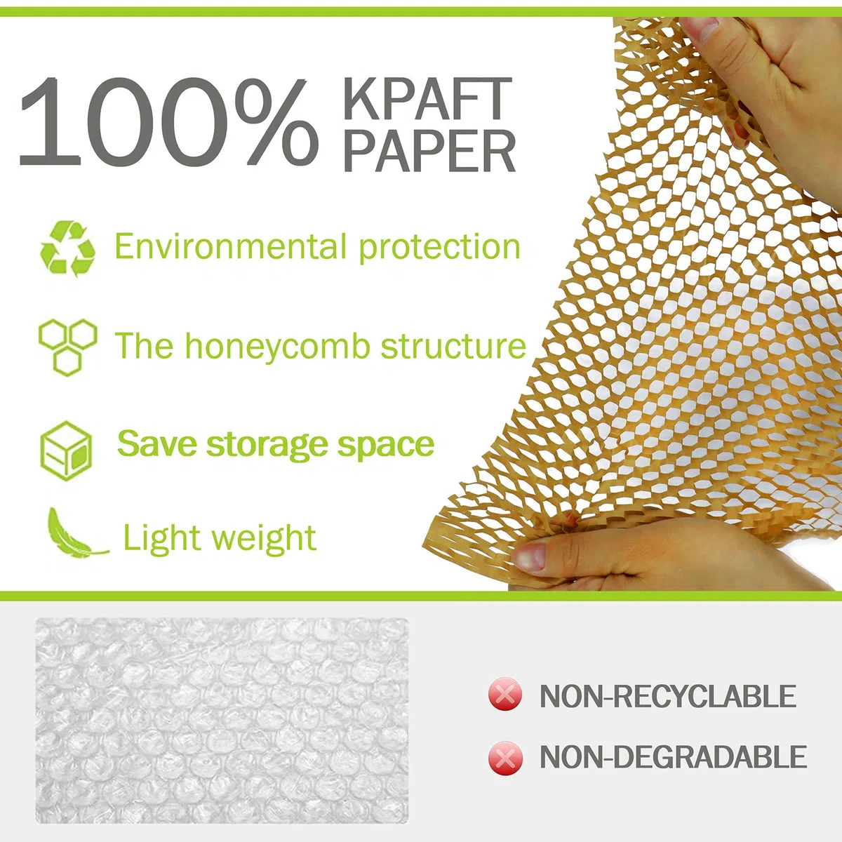Rotolo di carta da imballaggio Marrone，prodotti ecologici carta kraft rotolo Per la Protezione di Porcellana e oggetti fragili durante il Trasloco (38cm*50m)