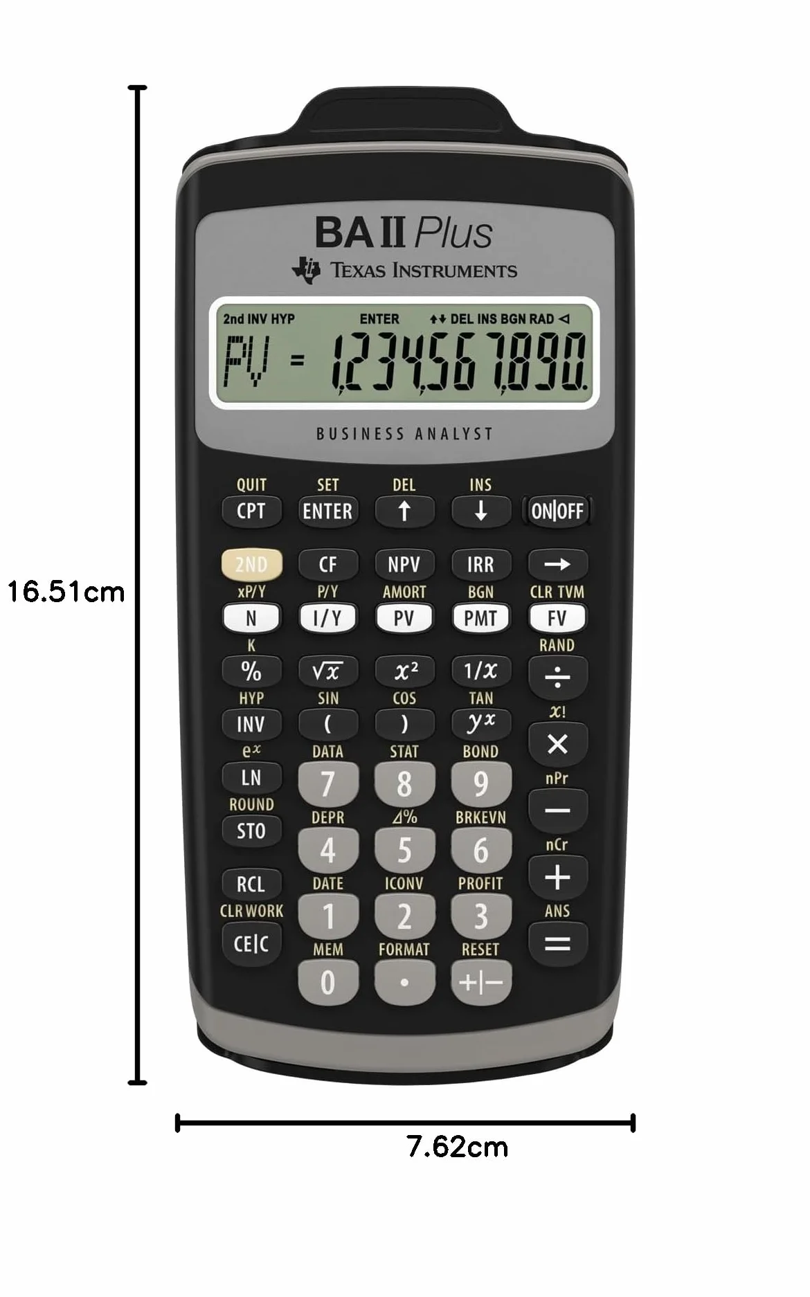Texas Instruments TI-BA II Plus - Calcolatrice finanziaria VE=1