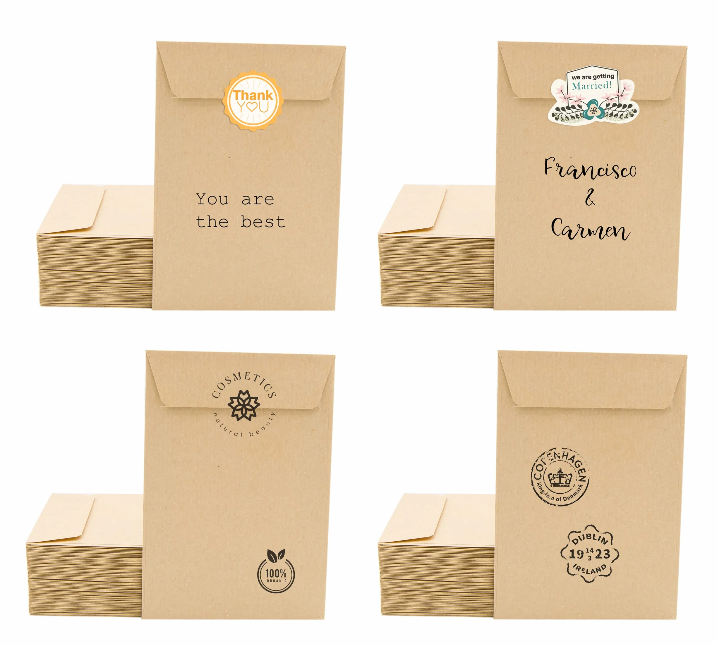 Buste di Carta Kraft, Buste per Documenti, Regali, Inviti di Matrimonio e Spedizioni, Sacchetti di Carta Resistenti e Versatili per Ogni Occasione, Formato C4 - Ofituria (229x324, 50 pz)