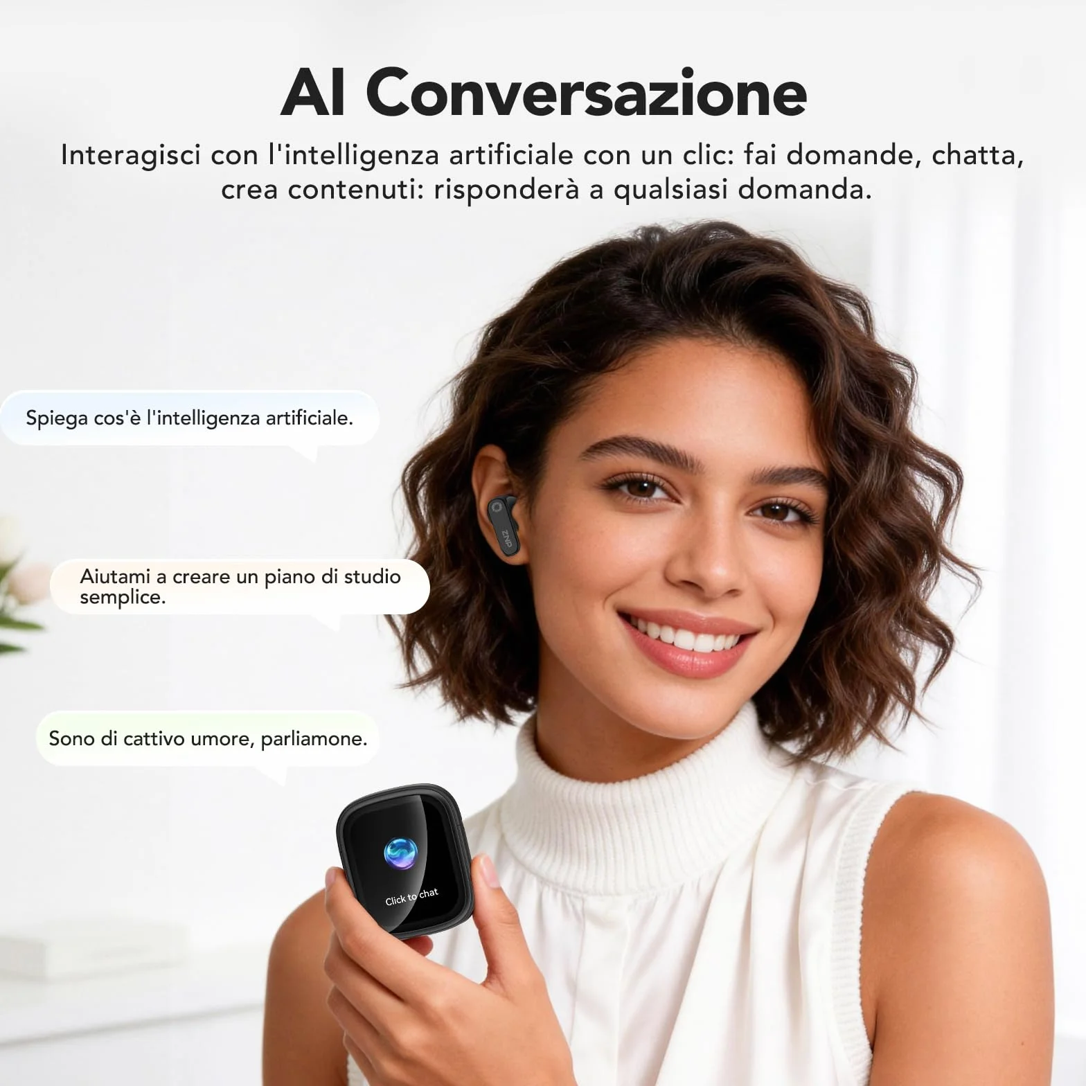 N02 Cuffie Traduzione Simultanea, 4-1 AI Auricolari Traduttore Suono Hi-Fi, 165 Lingue e 9 Modalità, Autonomia 48 Ore, Auricolari Touchscreen, Bluetooth 6.0 Ideali per Viaggi, Affari e Studio