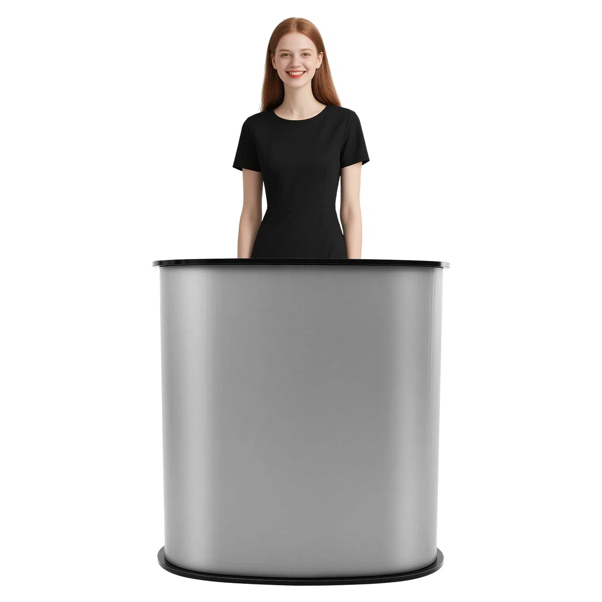 Banco fieristico, reception Counter, supporto per presentazioni rimovibile, bancone per ricevimenti, presentazioni, banco di ricevimento, 50 kg, capacità di carico per aziende foyers accoglienze