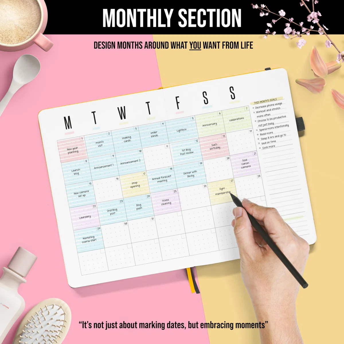 AGENDA A5 DOTCROSS (Pianificatore proiettile) di Scribbles That Matter - Half Bujo Half Planner - Aggiungi in modo creativo concentrazione, produttività e salute mentale nella tua vita - Lavanda