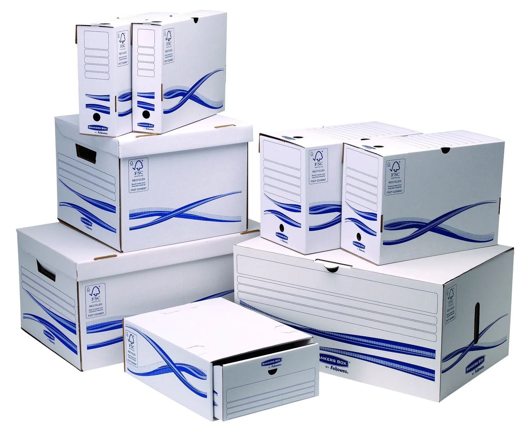 Bankers Box 4460202 Scatola Archivio A4 Basic, Dorso 100 mm, FSC, Confezione da 25 Pezzi