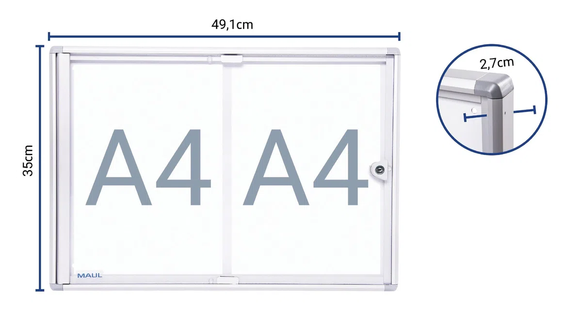 Maul 6820208, Metallo, Argento, 2X A4