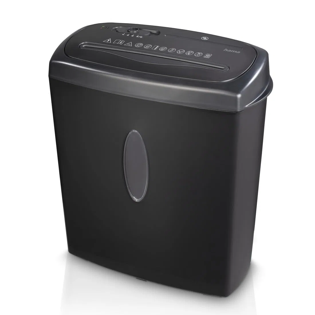 Hama - Distruggi documenti elettrico Home X12CD, taglio a croce, CD, carte di credito, 21 litri, nero