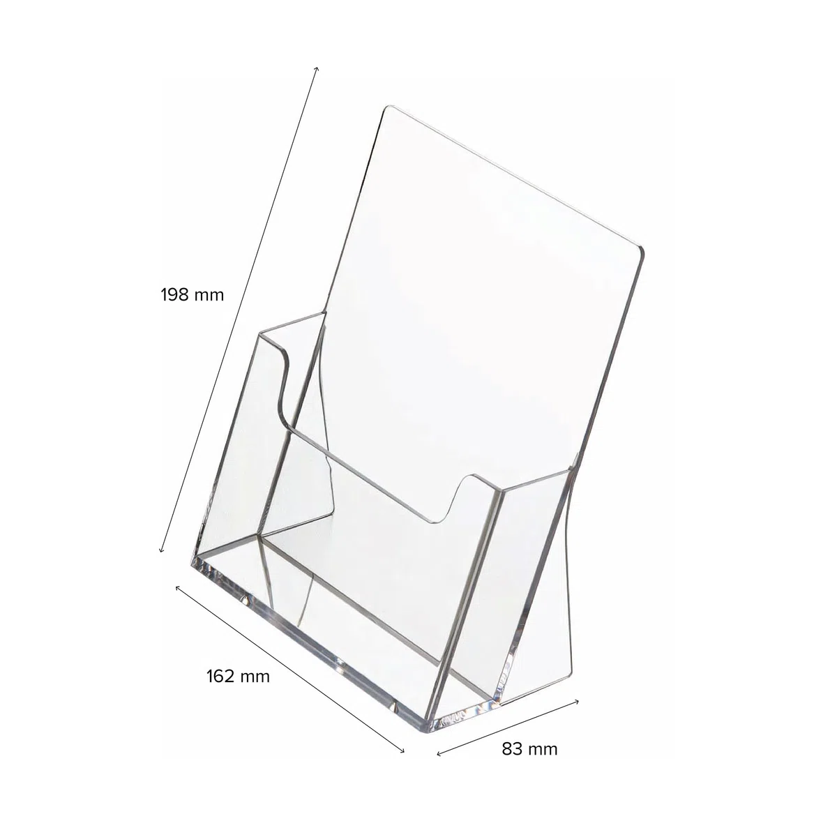 Porta Brochure da Tavolo DIN A5 | Porta Documenti A5 in Formato Verticale | Porta Cartoline Stand-up in Acrilico Trasparente | 5 Espositore A5 per Ogni Occasione