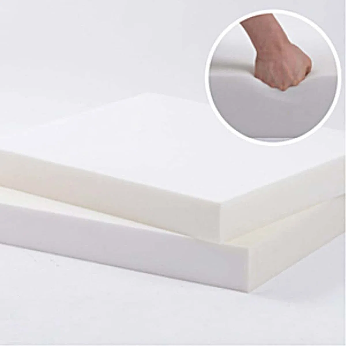 Schiuma per Tappezzeria 50x50cm Foglio di Schiuma ad Alta Densità per Divano, Sedia, Panca, Sedile, Sgabello, Mobili, Ricambi, Tagliabile a Qualsiasi Misura Fai da Te
