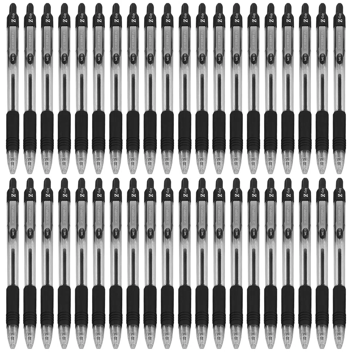 Z-Grip, penna a sfera retrattile, confezione da 40, colore: nero