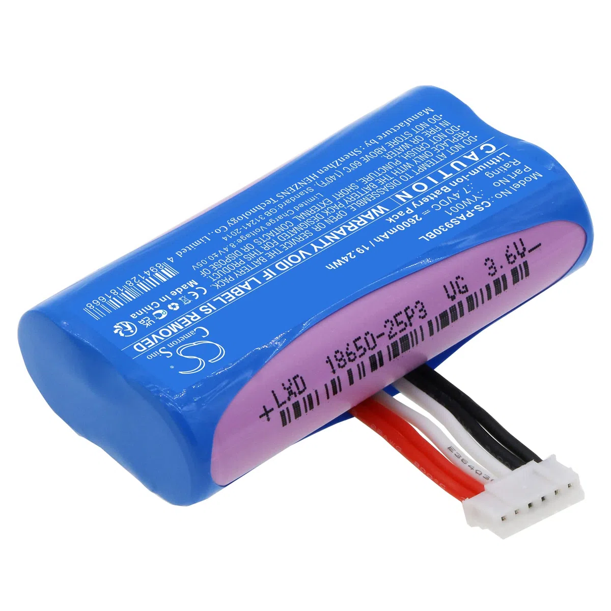 TECHTEK Batteria 2600mAh compatibile con [Pax] A910 sostituisce YW001 FBA