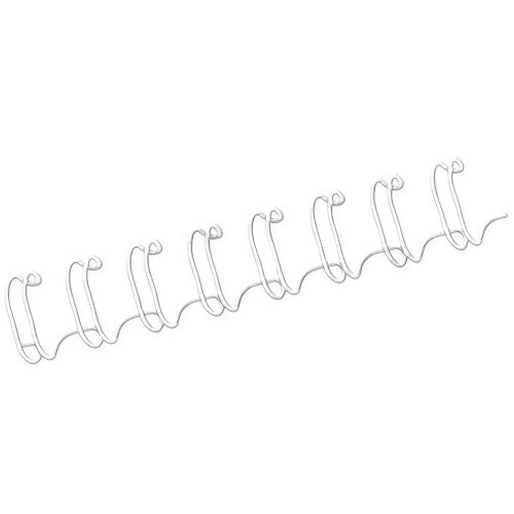 Fellowes 53274 Dorsi Metallici per Rilegatura, 34 Fori, Passo 3:1, Diametro 14 mm, Confezione da 100 Pezzi, Bianco