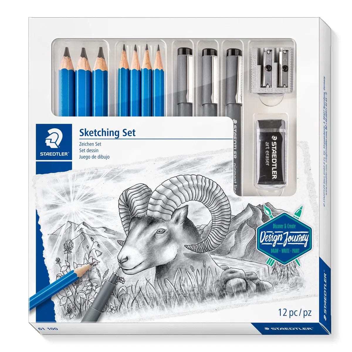 STAEDTLER 100 - Multi - Blu - Grigio - 7 Pezzo(i)