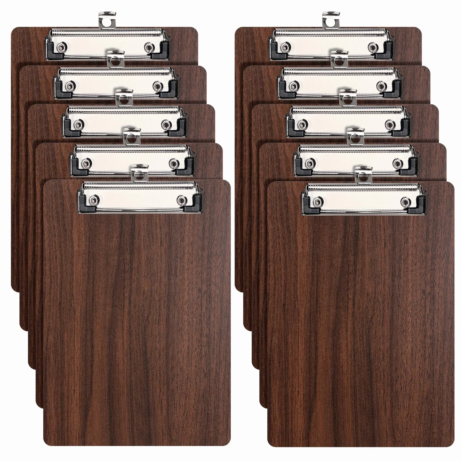 [10 Pezzi]A5 Portablocco di Legno,Portablocchi con Clip in Metallo,Clipboard Appunti Porta-pad Lavagna da Scrittura