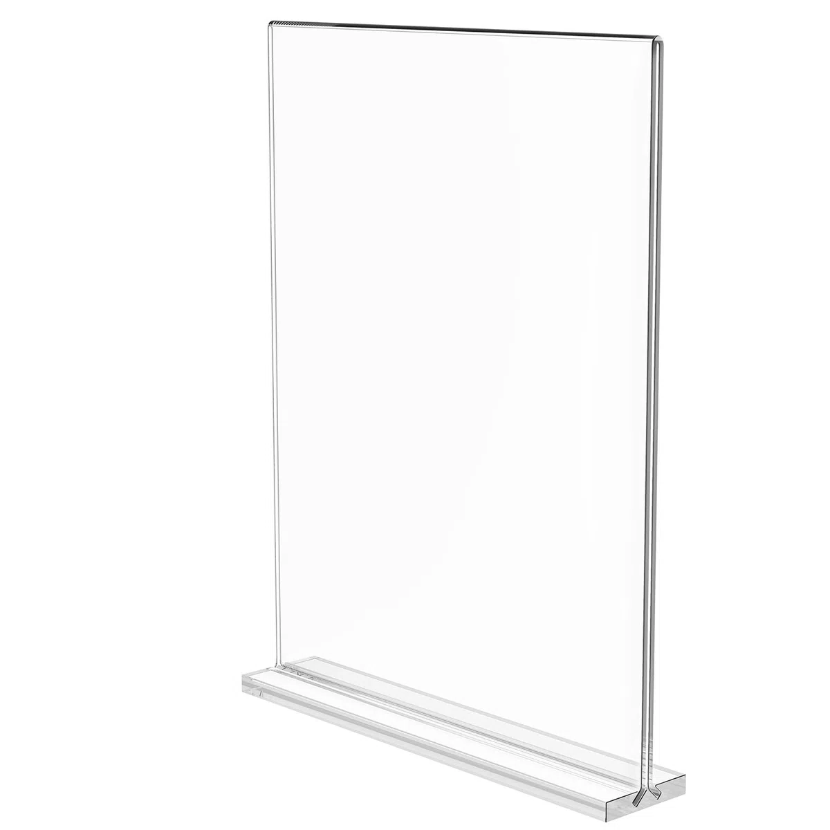 VEVOR Portacartelli in Acrilico 223,52 x 279,4 mm Porta Cartelli Bifacciali a Forma di T, Porta Brochure, Confezione da 6, Porta Menù da Tavolo in Acrilico Trasparente per Ristorante, Ufficio, Bar