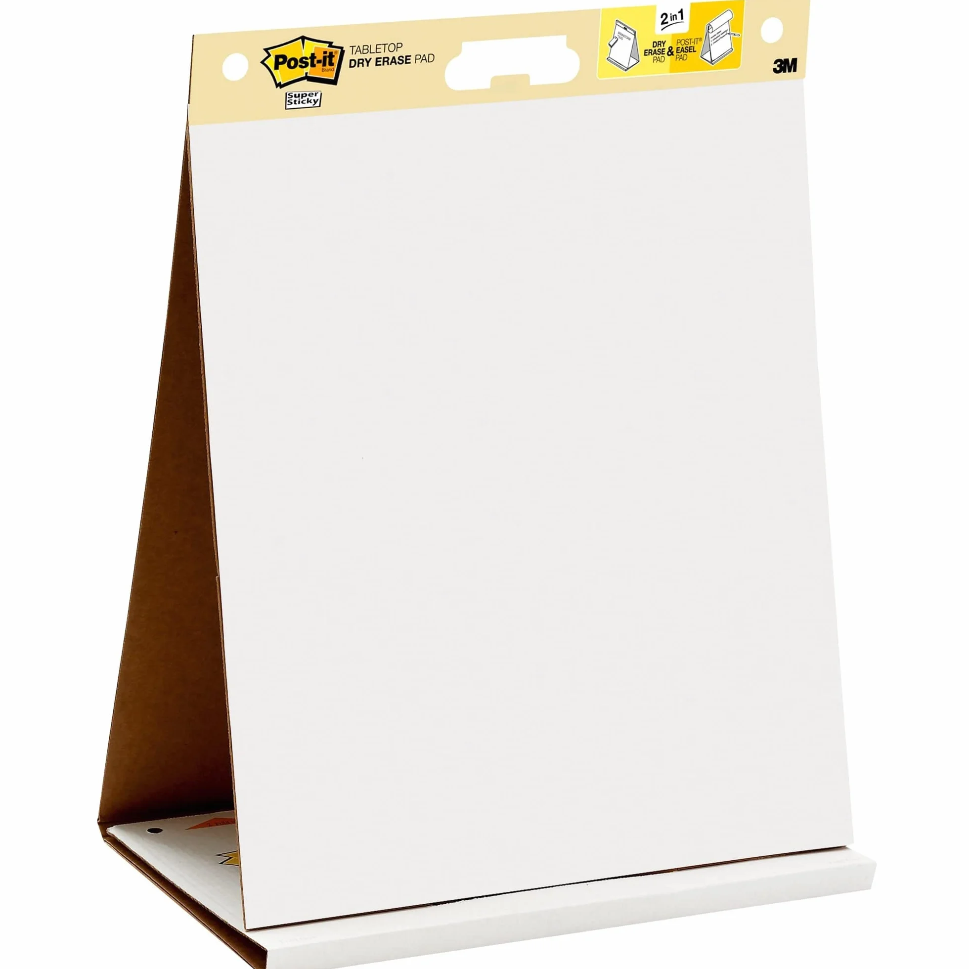 Post-it Super Sticky Meeting Charts, Confezione da 1 blocchetto, con 20 Fogli , 584 mm x 508 mm, Colore Bianco, per Fare Brainstorming Ovunque e Rendere Visibili tutte le Idee