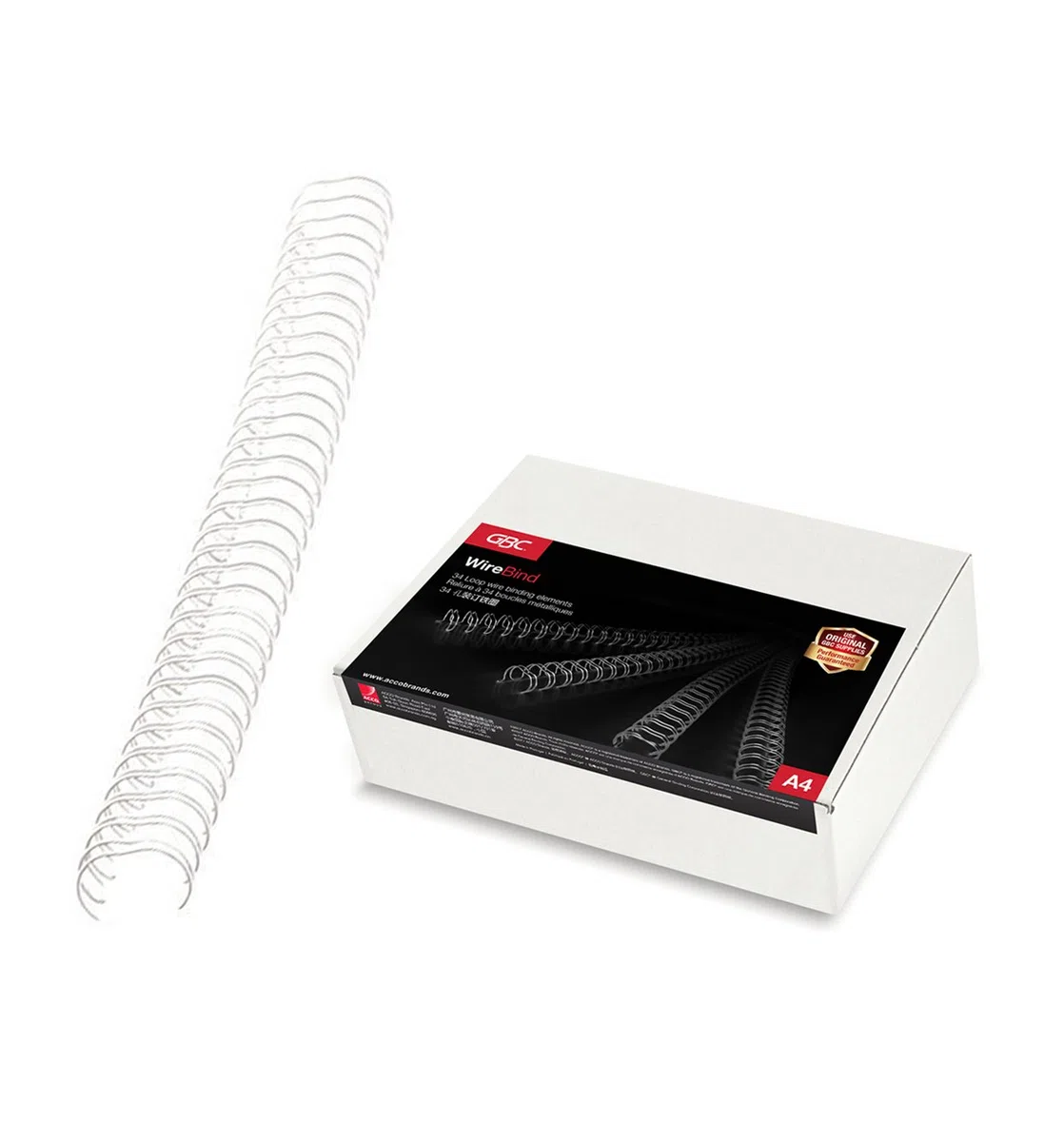 GBC Dorsi metallici 34 anelli 9.5mm 100pz - Bianco - RG810670