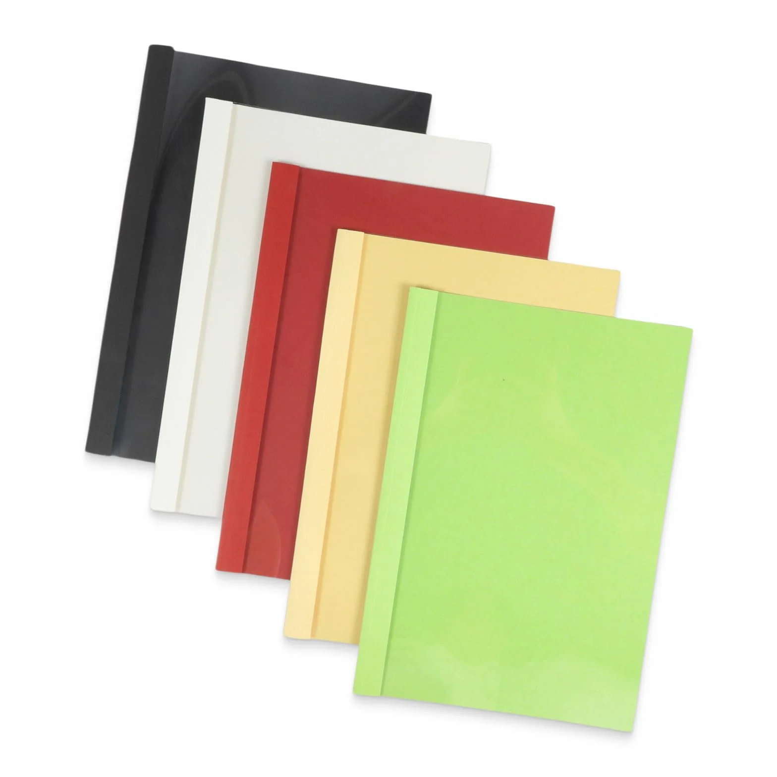 RAYSON Copertine per Rilegatura Termica, 5 colori, capacità 55 fogli, 6 mm, formato A4, Confezione da Pezzi 25