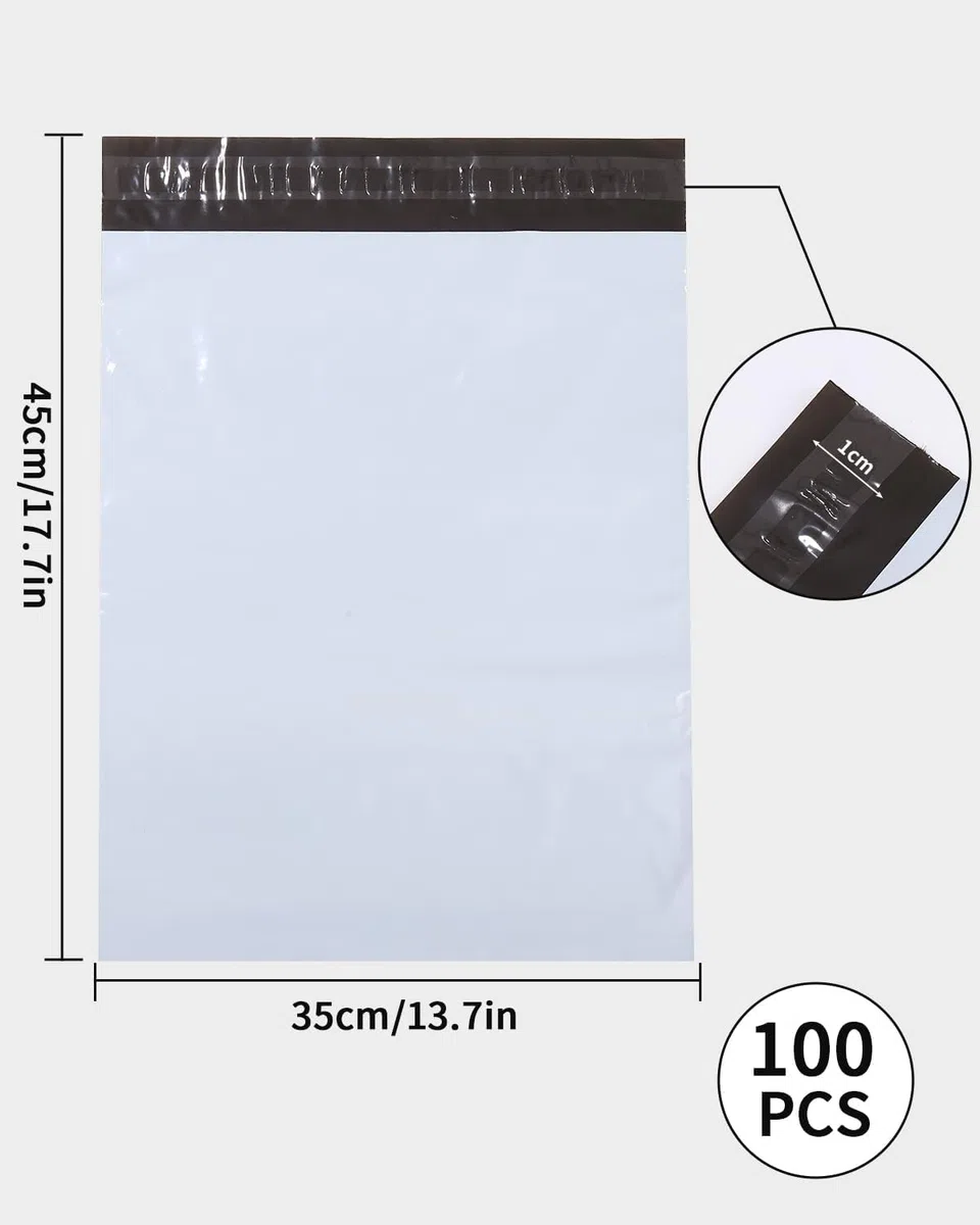 Busta in plastica Expedition - Confezione da 100 pezzi, buste per spedizione, imballaggi per vestiti, spedizioni postali espresse 35 x 45 cm, busta in plastica, sacchetto per spedizione pacco