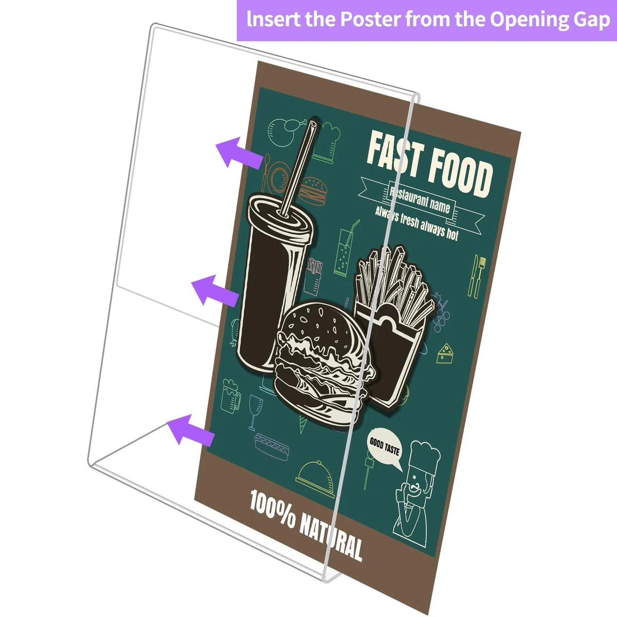 5 Pezzi Acrilico Espositore A5, Espositore in A5 Espositore da Tavolo Inclinato a Forma di L in Acrilico, Porta Menu in Acrilico Trasparente, per Ristoranti Banco da Tavolo Ufficio Negozio