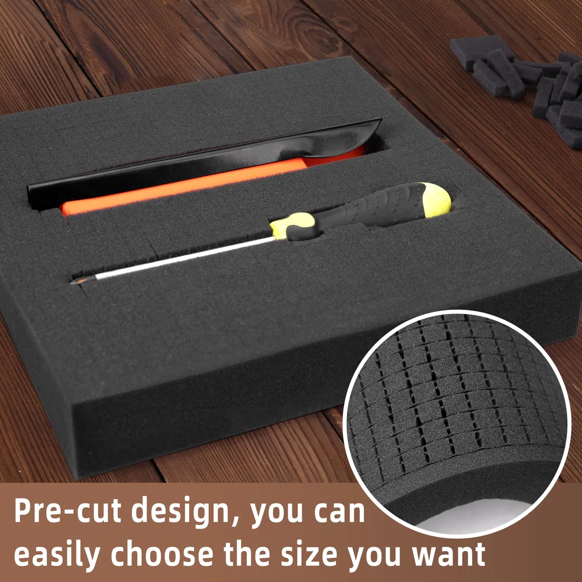 DECOHS 4 pezzi Pick and Pluck Foam- 30,5 x 30,5 x 5,1 cm Pick Apart Foam - Pluck Pre Cube foglio di schiuma con fondo uso per scatole giochi da tavolo cassetti