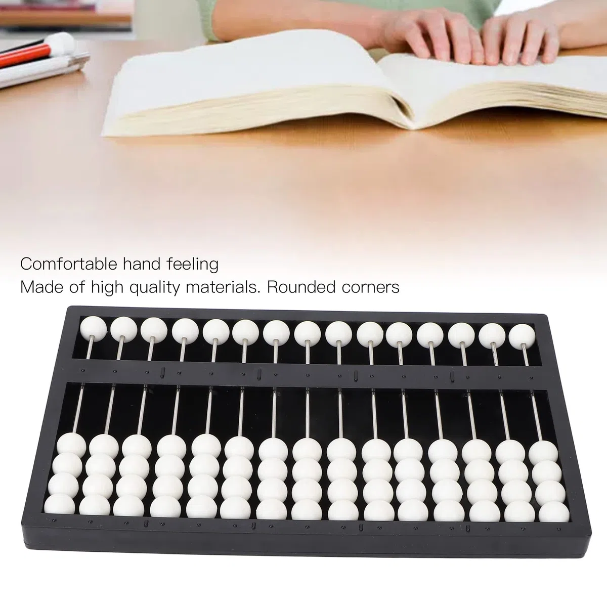 Septpenta Abaco per Non Vedenti, 6,3 X 3,5 X 0,4 Pollici Abaco a 15 Colonne per Non Vedenti, Design con Angoli Arrotondati, Ideale per Insegnare a Bambini e Adulti a Calcolare Rapidamente