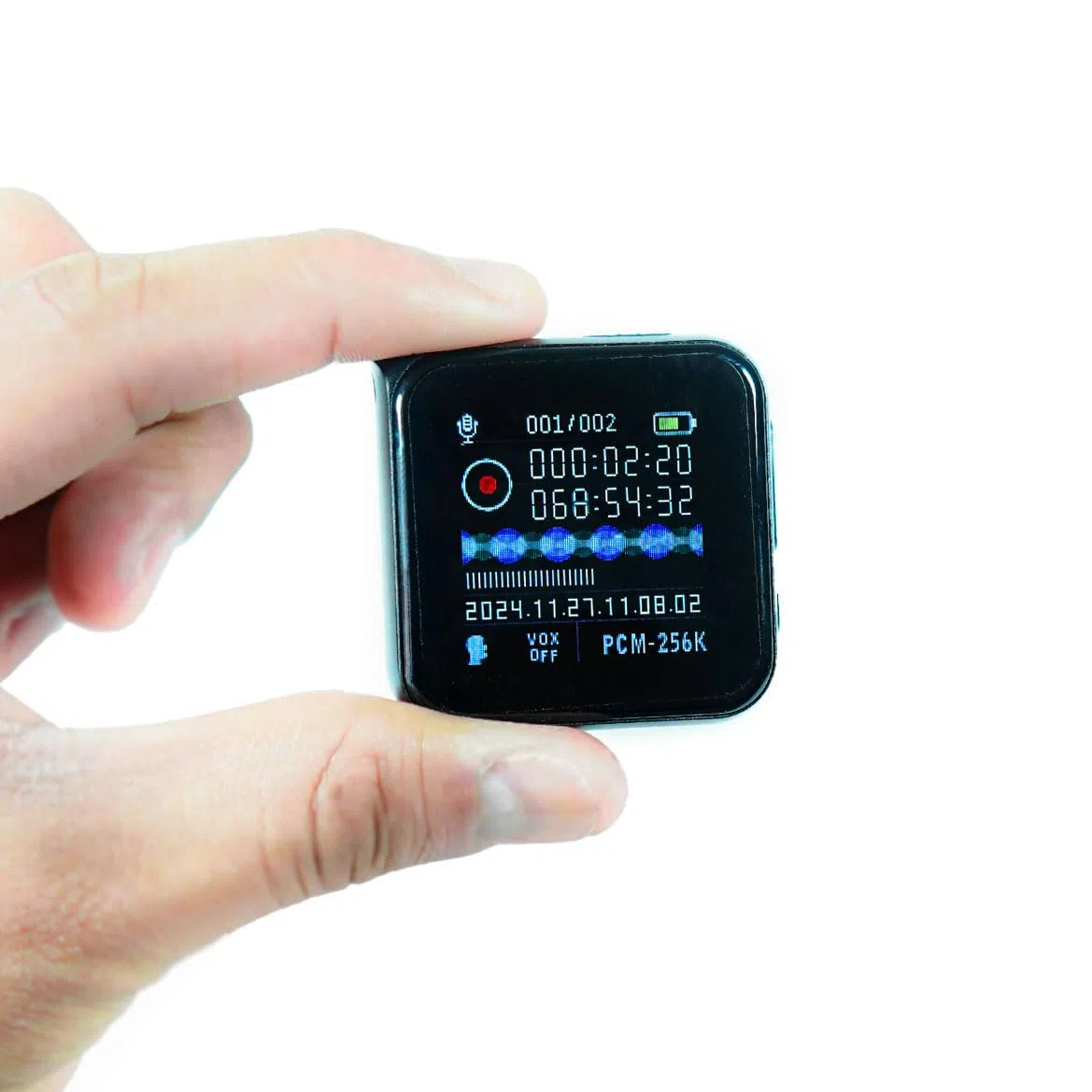 Mini Registratore Spia Vocale Professionale 8 GB con Attivazione Vocale VOX – Microfono Spia, Audio con Riduzione del Rumore - Cimice con Voice Recorder - Lettore MP3, Radio FM, Sveglia (M30)