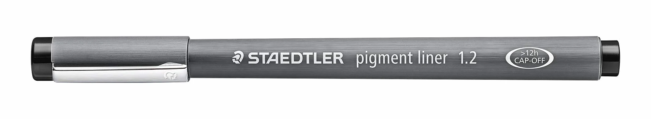 STAEDTLER penne Pigment Liner, inchiostro nero, punta in metallo, larghezza tratto 1.2 mm, ideali per disegno tecnico, confezione da 10, 308 12-9