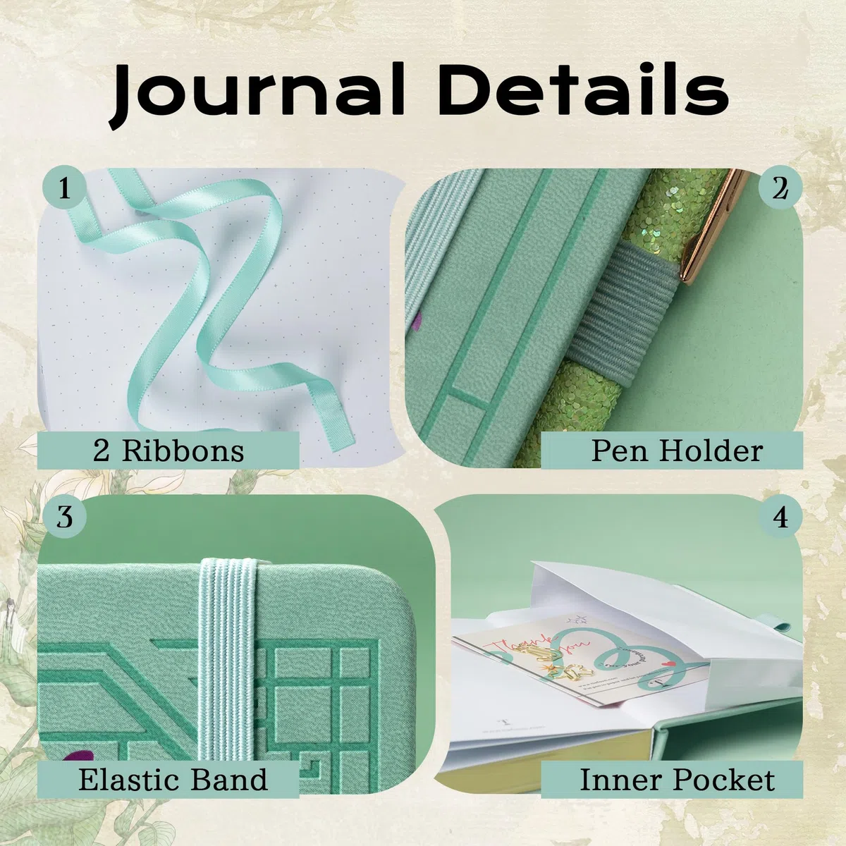 TIEFOSSI A5 Diario a Righe, Diario Carino con Gatti per Donne e Ragazze, Quaderno a Righe con Grazioso Motivo Sakura, Quaderno Estetico per Scrivere, Tenere un Journal e Disegnare, Bordi Dorati