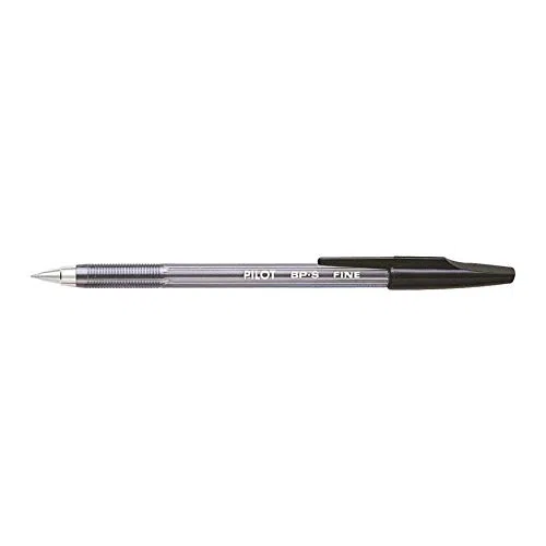 PILOT Set di 6 penne a sfera BP-S-F, colore: Nero