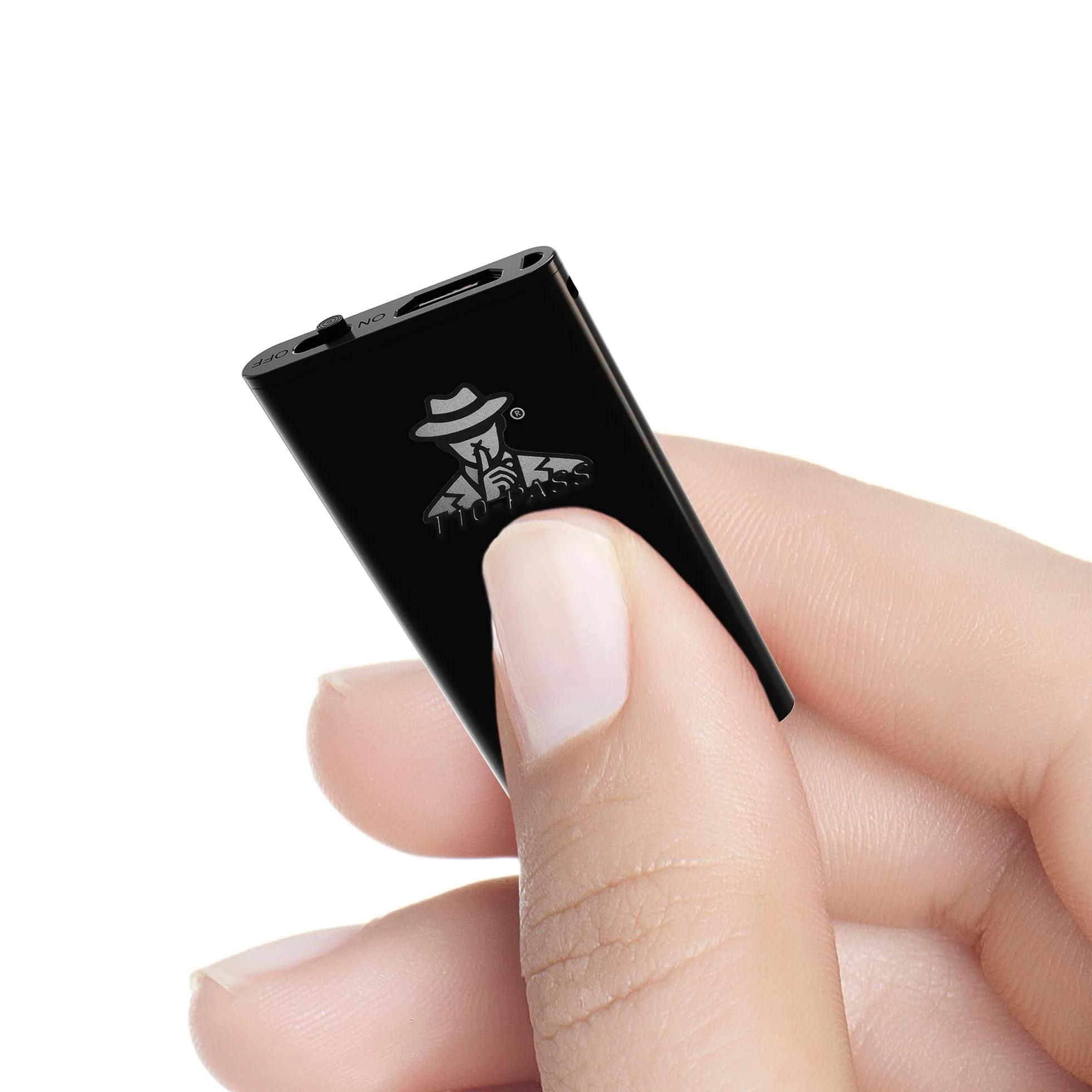 Microspia Audio – Registratore vocale ultra compatto (4 x 2 cm, spesso solo 5 mm). Discreto e ideale per riunioni, auto, conferenze e sorveglianza.