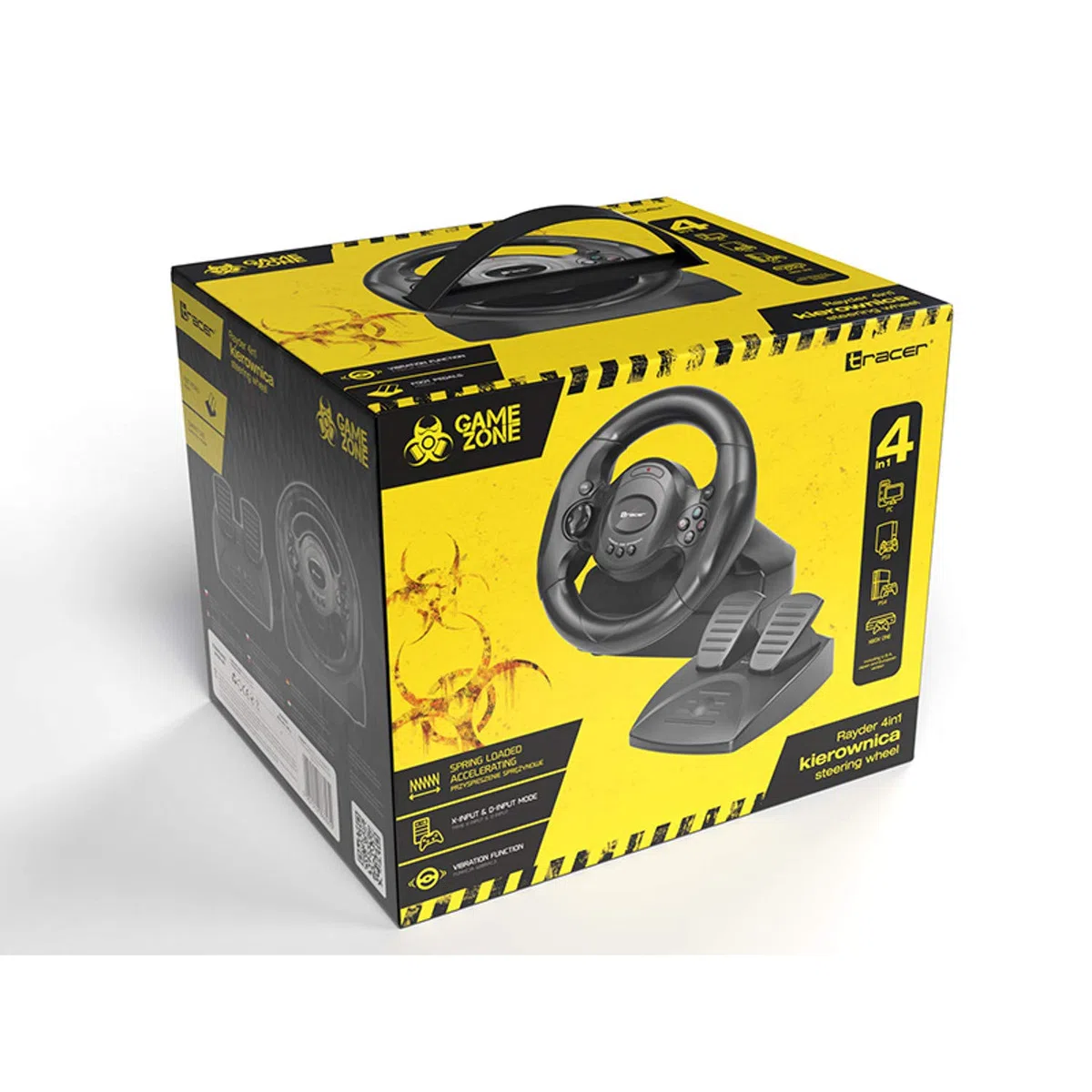 Tracer Rayder 4 in 1 Black Steering wheel PC PlayStation 4 Playstation 3 Xbox One