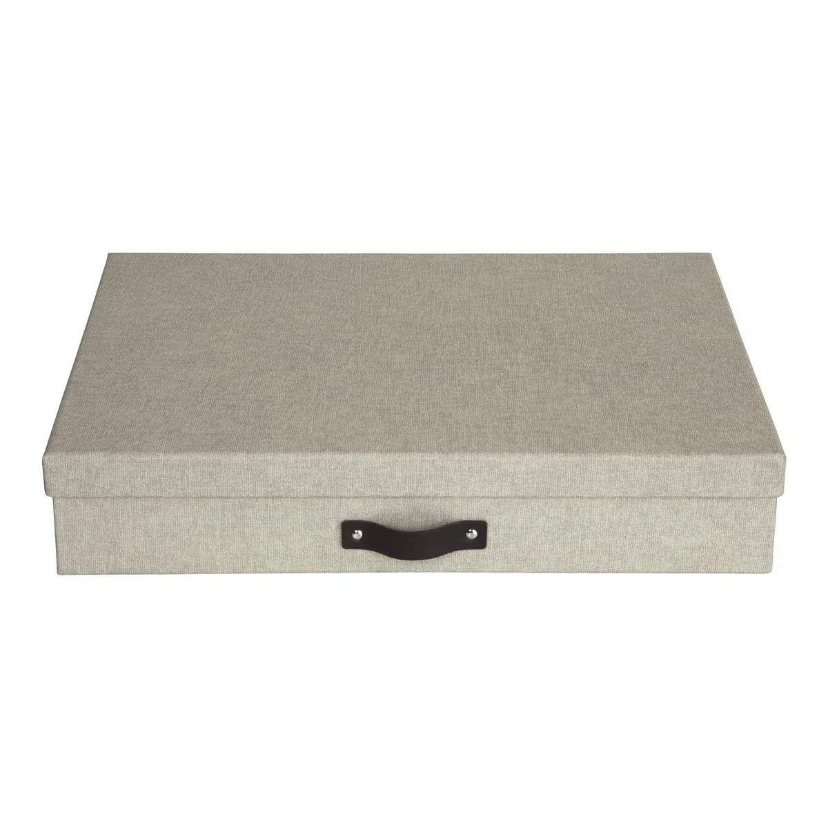 Bigso Box of Sweden Portadocumenti Scrivania A3 - Organizer Ufficio Con Coperchio e Maniglia - In Fibra di Legno e Carta - Beige