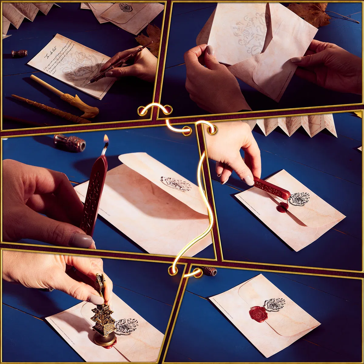 Harry Potter Cancelleria, Set Penna Bacchetta, Carta da lettere e Buste