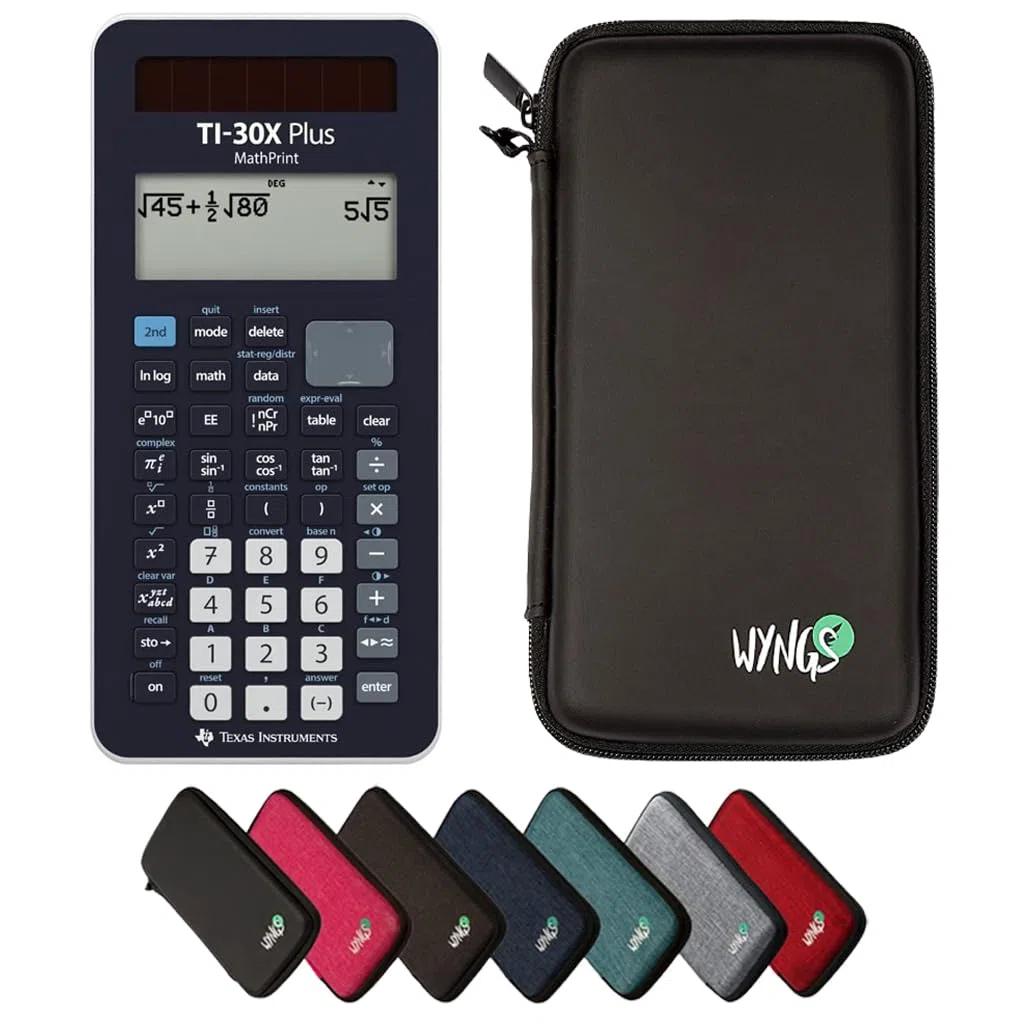 CALCUSO Pacchetto Base negro con Calcolatrice TI-30X Plus Mathprint