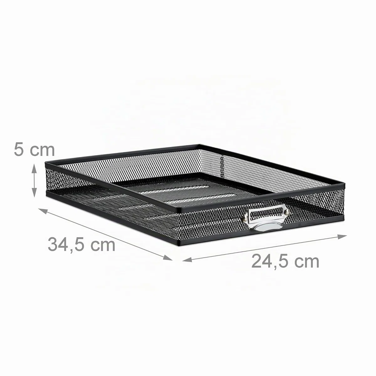 Relaxdays Cassettiera da Scrivania, 5 Cassetti, Formato DIN A4, Porta-Documenti, Box per Lettere e Corrispondenza, Nero, HxLxP: 29 x 27,5 x 35,5 cm