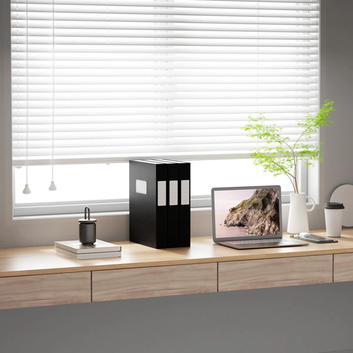JiaWei Pezzi 3 Cartelle Portadocumenti Scatole da con Coperchio Magnetico, Dorso da 40 mm, In Cartoncino Extra Resistente da 1800 g/m², Etichette con Scomparto Per il Nome DIN A4- Nero