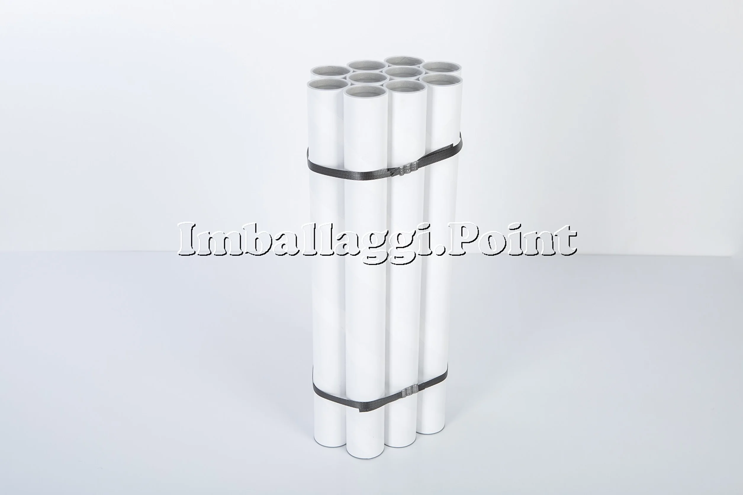 IMBALLAGGI.POINT - 10 pezzi TUBI CARTONE con TAPPO PLASTICA SPEDIZIONI POSTALI ALTEZZA 940mm x 60mm DIAMETRO BIANCHI GRANDI FORMATI POSTER