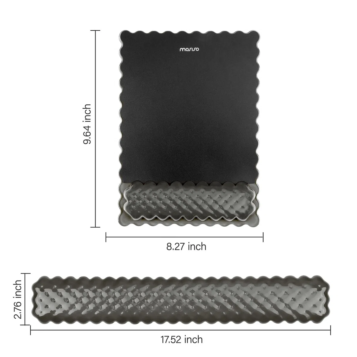 MOSISO Supporto Poggiapolsi Gel Mouse Pad e Tastiera,Tappetino Ergonomico Rettangolare Tastiera e Mouse,Antiscivolo,Morbido e Facile Digitare,Memory Gel Forma Rombo Computer,Laptop,Casa/Ufficio, Nero