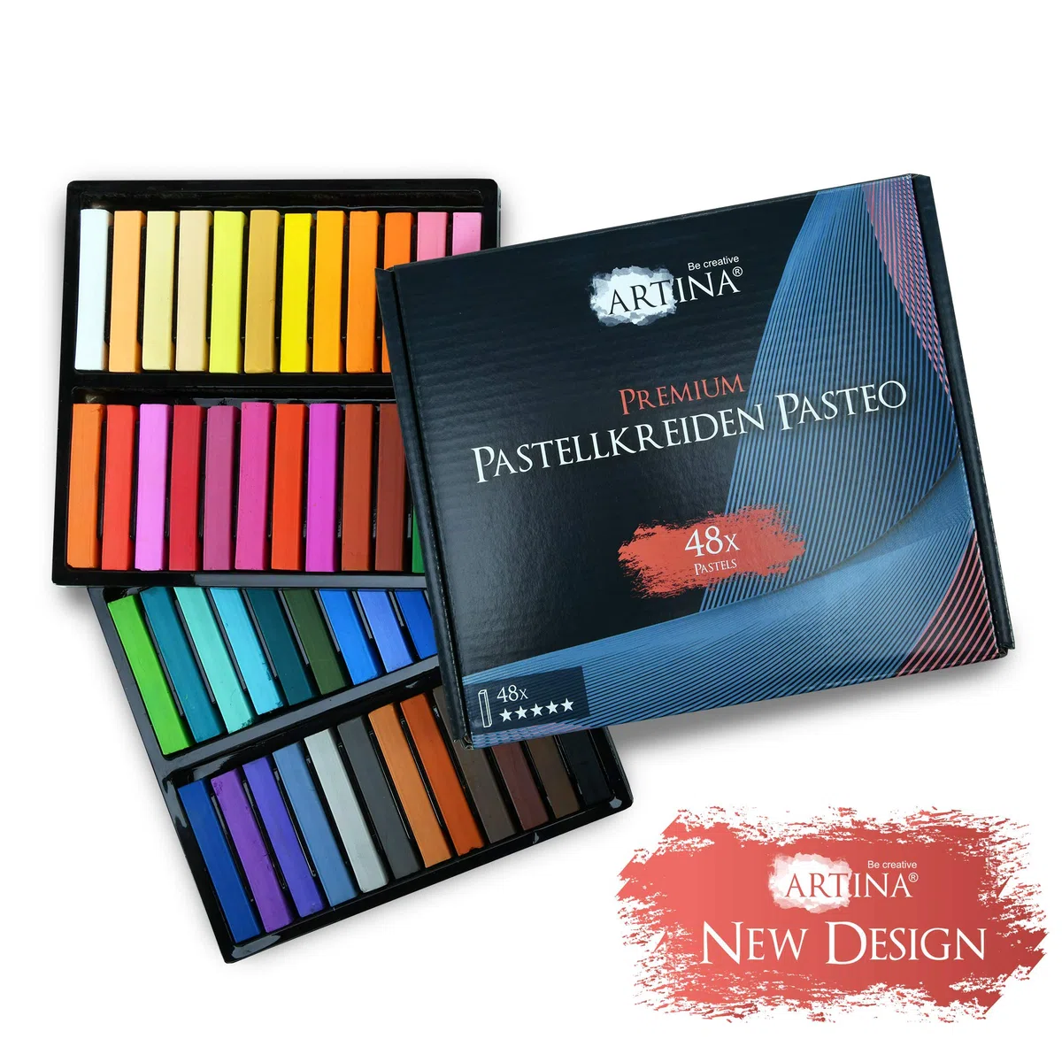 Artina Set pastelli Morbidi Master Series 48 unità - gessetti qualità Professionale - Colori a Gesso - per Principianti e artisti