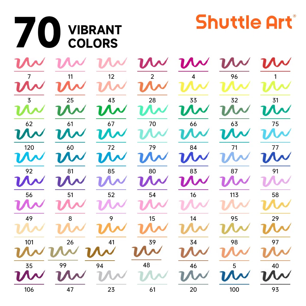 Shuttle Art 70 Brush Pen Lettering, Pennarelli Doppia Punta Fine e Punta Pennello con Custodia Portatile e 1 Libro da Colorare, per Adulti Bambini