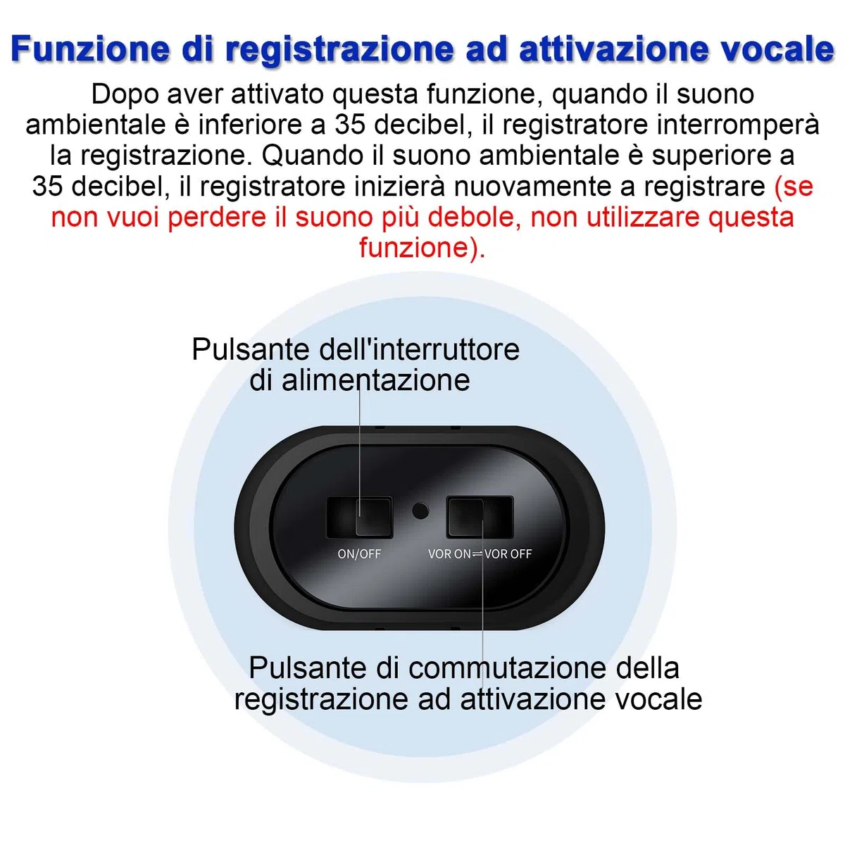 128G registratore magnetico ad attivazione vocale,Durata della batteria di 12 giorni, capacità di registrazione di 2000 ore, registratore audio digitale, piccoli dispositivi di registrazione