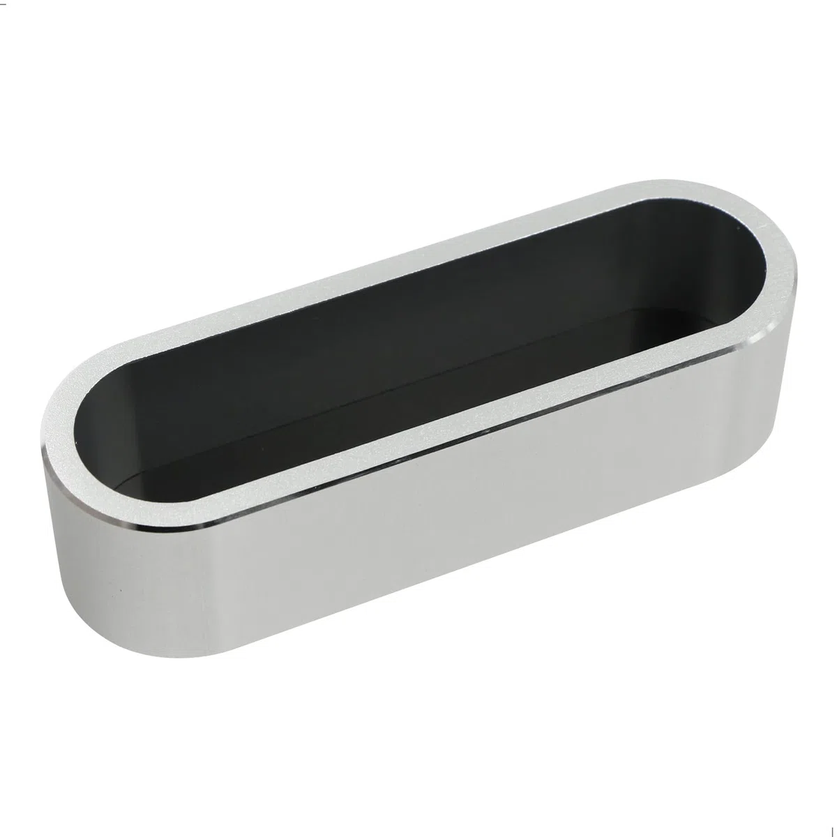 Porta Biglietti da Visita in Metallo-alluminio, Display da tavolo, espositore ufficio, organizer carte, accessori ufficio, porta carte, 11x3x3cm, Argento