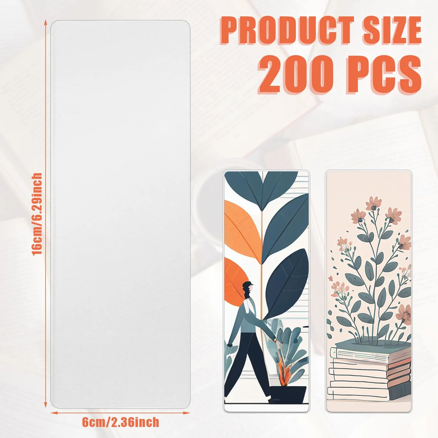 200pz Buste per Laminazione Segnalibri, 6x16cm Buste per Plastificazione a Caldo 0,125mm buste per Laminazione Termica per Amanti dei Libri Amanti della Natura